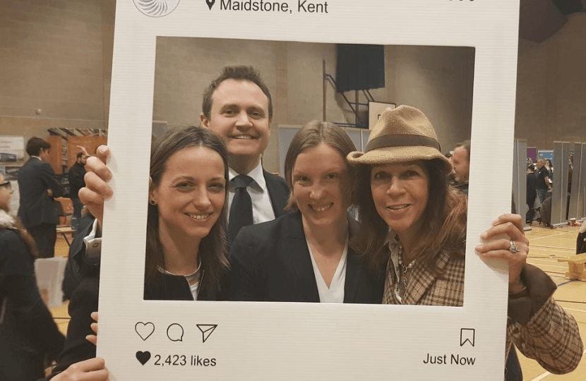 From L-R: MPs Helen Whately, Tom Tugendhat, Tracey Crouch and Helen Grant at the Maidstone Apprenticeship Fair. 