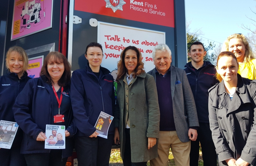 Helen with Local Cllrs and Kent Fire and Rescue