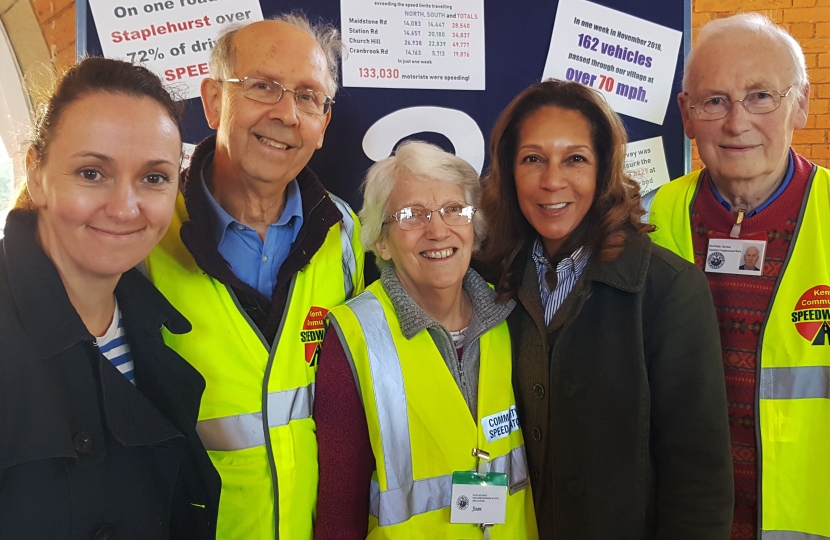 Chatting to Staplehurst speed watch team