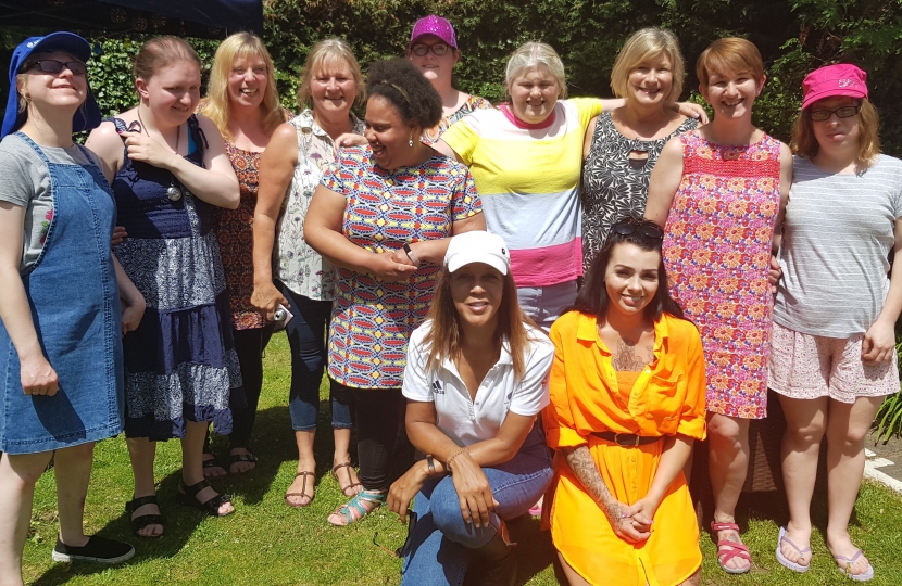 Helen with SeeAbility staff and students