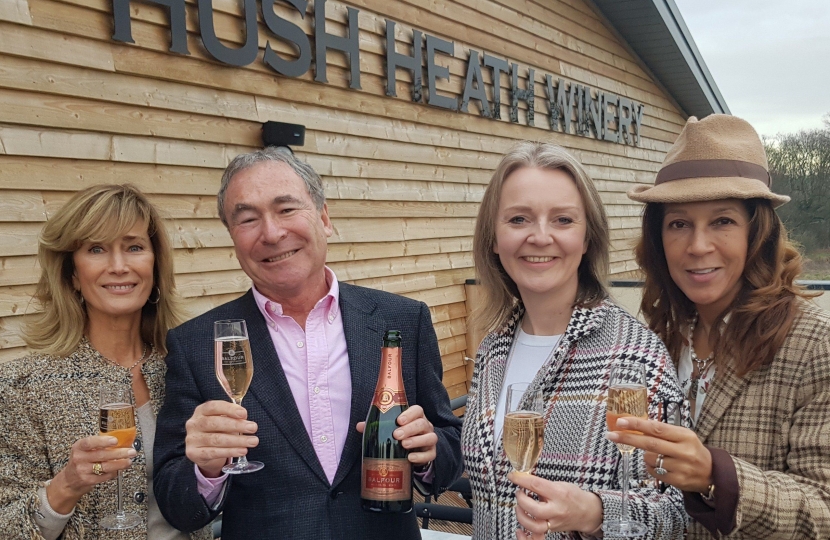 Helen Grant at Hush Winery with International Trade Secretary Liz Truss