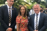 From L to R: Mark Tomkins (Headteacher), Helen Grant MP, Mark Rolfe (Chair of Governors)