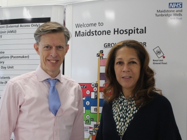 Miles Scott CEO M&TW NHS Trust meets Helen Grant MP