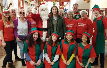 Helen Grant MP with the Maidstone MENCAP Christmas Bazaar team.