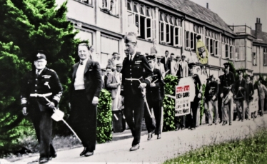 ‘The Bensan Band’ drumming-out a recovered patient on his way home from the Benenden Sanatorium in the mid 20th century.  Patients came together to form a makeshift band who celebrated the departure of each recovered patient after months and even years of convalescence