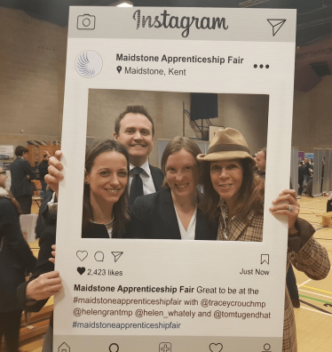 From L-R: MPs Helen Whately, Tom Tugendhat, Tracey Crouch and Helen Grant at the Maidstone Apprenticeship Fair. 