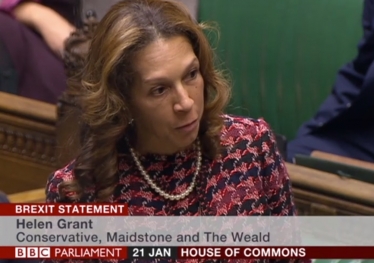 Helen speaking in the House of Commons