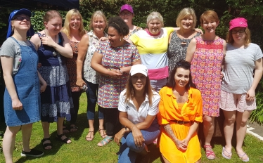 Helen with SeeAbility staff and students